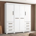 Ver imagem 1 de Guarda Roupa Casal 4 Portas 6 Gavetas Estrela