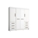 Ver imagem 3 de Guarda Roupa Casal 4 Portas 6 Gavetas Estrela
