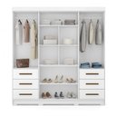 Ver imagem 2 de Guarda Roupa Casal 4 Portas 6 Gavetas Estrela