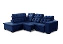 Ver imagem 2 de Sofá de Canto Retrátil e Reclinável 6 Lugares Pillow Top Suede Berlim Azul