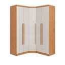 Ver imagem 2 de Guarda Roupa de Canto Safira 5 Portas de Bater 6 Gavetas MDF Cumaru-Fendi 1649cm
