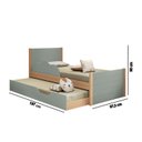 Ver imagem 5 de Bicama com Cama Auxiliar Infantil Woody Casatema MadeiraOriginals Verde/Menta/Nature