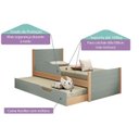 Ver imagem 4 de Bicama com Cama Auxiliar Infantil Woody Casatema MadeiraOriginals Verde/Menta/Nature