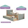 Bicama com Cama Auxiliar Infantil Woody Casatema - 3