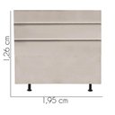 Ver imagem 3 de Cabeceira Estofada Argentina 195cm King Size Para Cama Box Quarto Corino Bege - Gat Magazine
