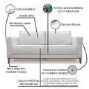 Ver imagem 4 de Sofá 2 Lugares 190cm Linho Brest Cinza Grigio