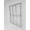 Ver imagem 2 de Porta Sacada 3 Folhas de Vidro Aluminio Branco C/ Trinco 2,10x2,00