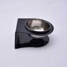 Comedouro Individual para Pets em Acrílico Preto com Tigela em Inox - 3