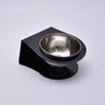Comedouro Individual para Pets em Acrílico Preto com Tigela em Inox - 2
