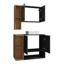 Ver imagem 4 de Gabinete Banheiro Ibiza 2 Portas Cuba e Armario Espelheira