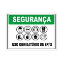 Ver imagem 1 de Placa Epi - Uso Obrigatório Segurança Sinalização 20x30cm Tacolado 10 Unidades