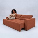 Ver imagem 5 de Sofa Cama 240cm Retratil e Reclinavel 3 Lugares Nepal
