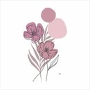 Ver imagem 2 de Adesivo Floral Boho Rosa Estilo Nórdico 88x150 Minimalista Abstrato