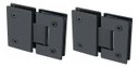 Ver imagem 1 de Dobradiça Inox GV48 180°1010 para Porta de Vidro e Box - Vidro/Vidro Preta 2un