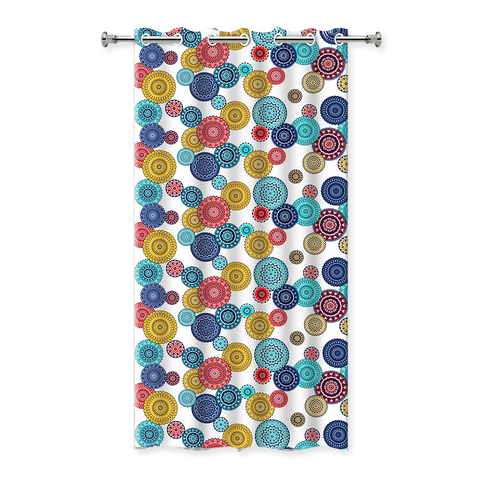 Cortina para Box Estampa de Mandala - Com Gancho