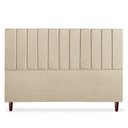 Ver imagem 4 de Cabeceira Estofada Cama Box King Carla 195cm Linho:marrom
