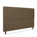 Ver imagem 2 de Cabeceira Estofada Cama Box King Carla 195cm Linho:marrom