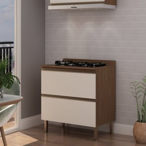 Balcao Para Cozinha 80Cm 2 Gavetas Conecta 