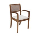 Ver imagem 1 de Cadeira de Jantar com Braços Liz Encosto em Tela Sextavada - 2234