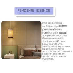 Pendente Essence Lustre Minimalista Cúpula Ratan - 2