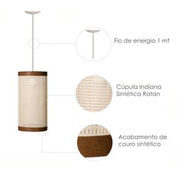 Pendente Essence Lustre Minimalista Cúpula Ratan - 3