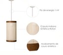 Ver imagem 3 de Pendente Essence Lustre Minimalista Cúpula Ratan