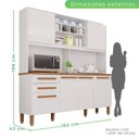 Ver imagem 4 de Armário para Cozinha 6 Portas 2 Gavetas Luna Plus Yescasa Branco
