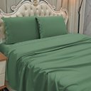 Ver imagem 3 de Jogo Cama Lençol Loren Casal Padrão Bordado Inglês Micro Percal 300 Fios 4 Peças - Verde