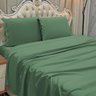 Jogo Cama Lençol Loren Casal Padrão Bordado Inglês Micro Percal 300 Fios 4 Peças - Verde - 3