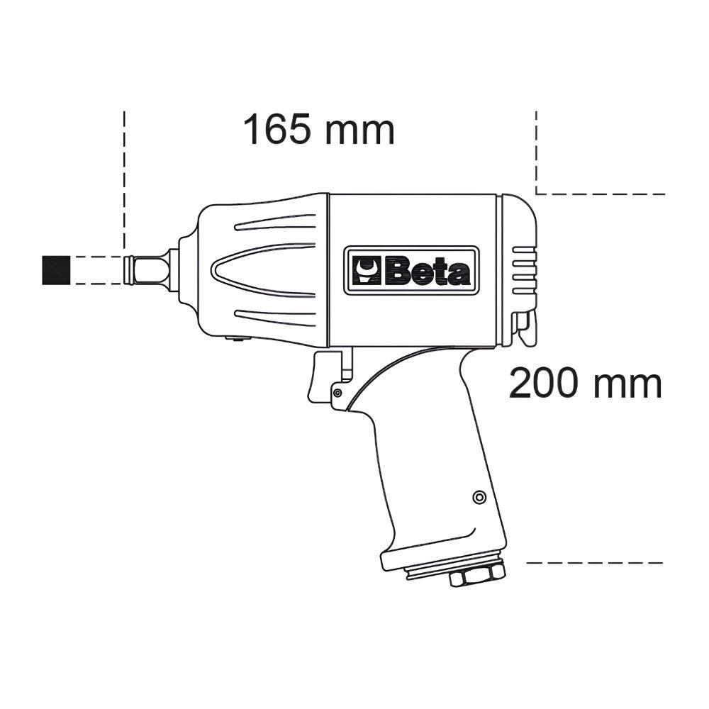 Chave de Impacto Pneumática 1600 Nm 3-8'' 1928xm Beta - 8