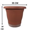 Kit 3 Vasos 35X30 Plantas Varanda Jardim Paisagismo Folhagem Mudas Flores Sala Escritorio Decoração  - 2