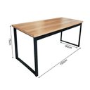 Ver imagem 5 de Mesa de Escritório Tampo Grosso Mdf e Ferro 1,50m Canela/preto