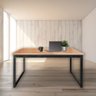 Mesa de Escritório Tampo Grosso Mdf e Ferro 1,50m Canela/preto - 4