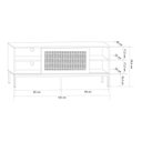 Ver imagem 2 de Rack para TV até 55 Polegadas MDF 135cm 1 Porta Buriti Olivar Móveis