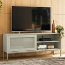 Ver imagem 1 de Rack para TV até 55 Polegadas MDF 135cm 1 Porta Buriti Olivar Móveis Bege