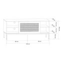 Ver imagem 4 de Rack para TV até 55 Polegadas MDF 135cm 1 Porta Buriti Olivar Móveis Preto