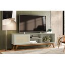 Ver imagem 6 de Rack para TV até 60 Polegadas Pés em Madeira Maciça com Palinha Retrô Panama  Móveis