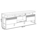 Ver imagem 4 de Rack Bancada Decorativo Elora Mdp/mdf Tv até 70 Polegadas Nichos Nature/off White G77 - Gran Belo