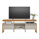 Ver imagem 2 de Rack Bancada Decorativo Elora Mdp/mdf Tv até 70 Polegadas Nichos Nature/off White G77 - Gran Belo