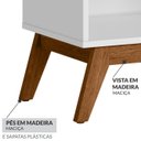 Ver imagem 6 de Mesa de Cabeceira Solteiro Retrô 1 Gaveta Alpi Branco/Grafite/Jatobá