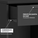 Ver imagem 7 de Mesa de Cabeceira Solteiro Retrô 1 Gaveta Alpi Preto/Branco/Jatobá