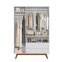Ver imagem 2 de Guarda Roupa Solteiro Retrô 3 Portas 2 Gavetas Alpi Branco