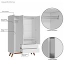 Ver imagem 7 de Guarda Roupa Solteiro Retrô 3 Portas 2 Gavetas Alpi