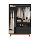 Ver imagem 4 de Guarda Roupa Solteiro Retrô 3 Portas 2 Gavetas Alpi