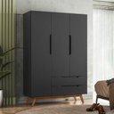 Ver imagem 1 de Guarda Roupa Solteiro Retrô 3 Portas 2 Gavetas Alpi