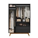 Ver imagem 4 de Guarda Roupa Solteiro Retrô 3 Portas 2 Gavetas Alpi