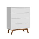 Ver imagem 2 de Cômoda Solteiro Retrô 4 Gavetas Alpi Branco
