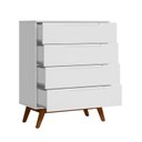 Ver imagem 4 de Cômoda Solteiro Retrô 4 Gavetas Alpi Branco