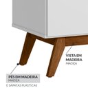 Ver imagem 6 de Cômoda Solteiro Retrô 4 Gavetas Alpi Branco