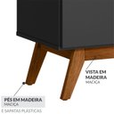 Ver imagem 6 de Cômoda Solteiro Retrô 4 Gavetas Alpi Preto